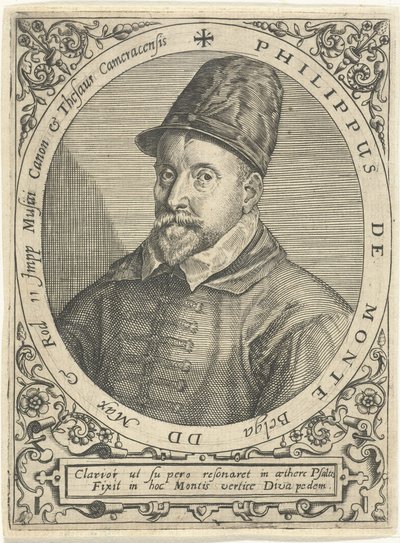 Portrait of the Composer Philippe de Monte by Theodore de Bry