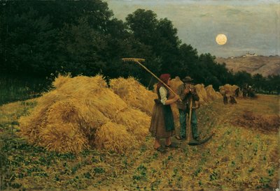 Moonrise After the Harvest I by Theodor von Hormann