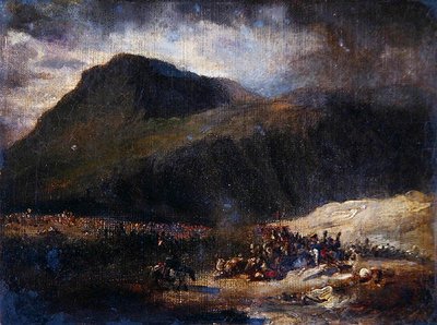 Battle at the Time of the French Conquest of Algeria by Theodore (attr. to) Gericault