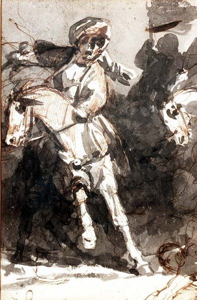 Scene of a Melee by Theodore (attr. to) Gericault