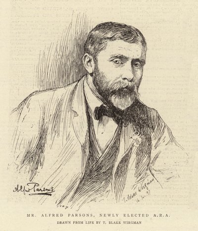 Mr Alfred Parsons, Newly Elected ARA by Theodore Blake Wirgman