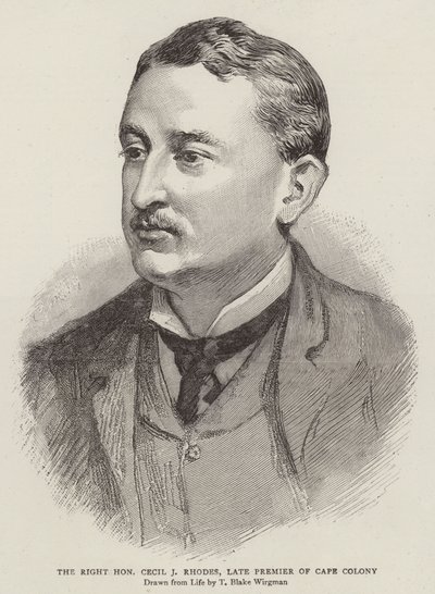 The Right Honourable Cecil J Rhodes, Late Premier of Cape Colony by Theodore Blake Wirgman