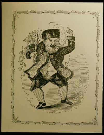 Santa Claus illustration for a poem by Clement C. Moore, 1848 by Theodore C. Boyd