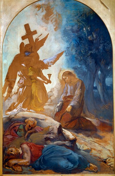Jesus in the garden of olive trees by Théodore Chassériau
