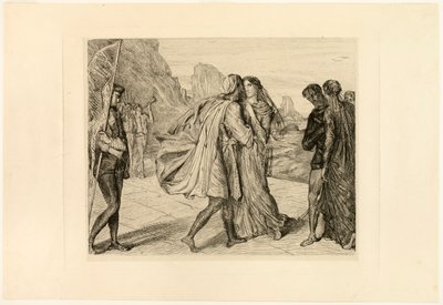 O My Fair Warrior!, plate five from Othello by Théodore Chassériau
