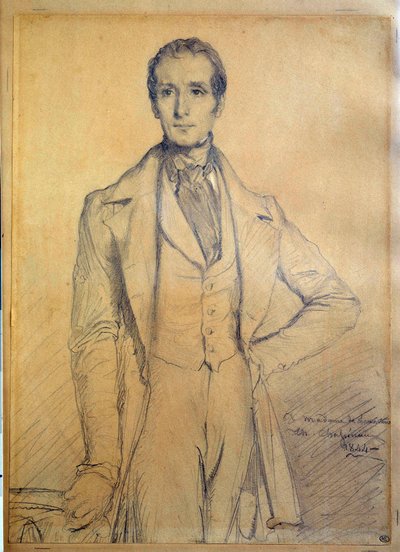 Portrait of the Poet Alphonse de Lamartine by Théodore Chassériau
