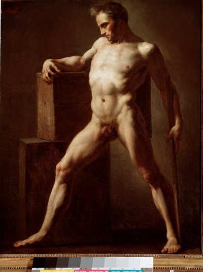 Academic study of naked body by Theodore Gericault