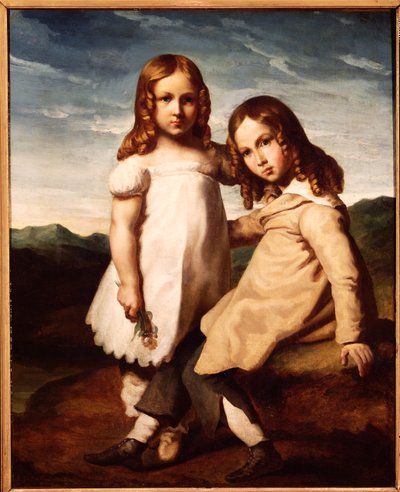 Alfred Dedreux as a Child with His Sister, Elisabeth, 1816-17 by Theodore Gericault