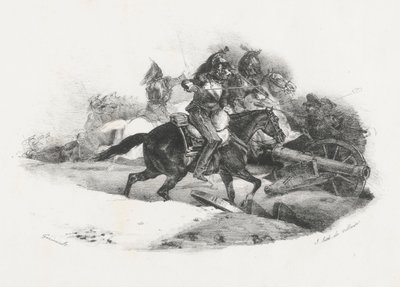 Cuirassiers Charging An Artillery Battery by Theodore Gericault