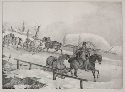 Four Diverse Subjects: Wagon Climbing a Hill by Theodore Gericault