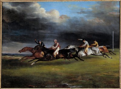 Horse Race says the derby at Epsom by Theodore Gericault