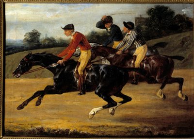 Horse Racing: Horses Mounted to the Left Gallop by Theodore Gericault