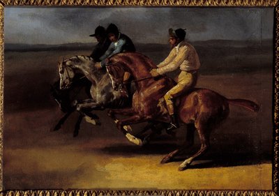 Horse Race Going to the Left at the Time of Start by Theodore Gericault