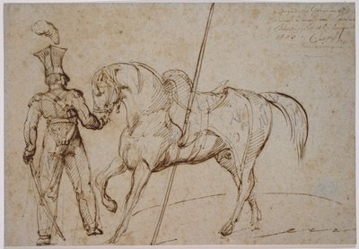 Lancer and Horse by Theodore Gericault
