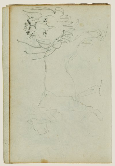 Lion Walking, Face of Lion by Theodore Gericault