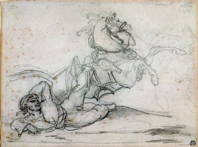 Mameluke Falling Beneath His Horse by Theodore Gericault