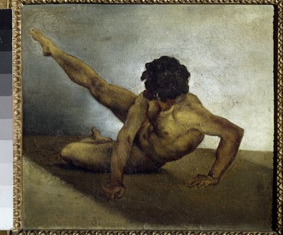 Naked Man Spins On The Ground by Theodore Gericault