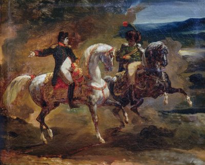 Napoleon Bonaparte Giving Order to Superior Officer by Theodore Gericault