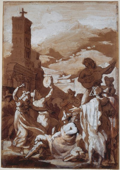 Neapolitan Dance: Tarantella by Theodore Gericault