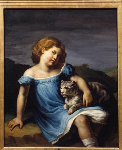Portrait of Louise Vernet as a Child, Daughter of the Painter Horace Vernet by Theodore Gericault