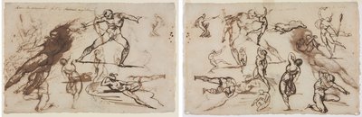 Sheet of Sketches (recto) Sheet of Sketches (verso) by Theodore Gericault