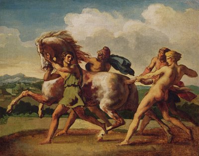Slaves Stopping a Horse, Study for 