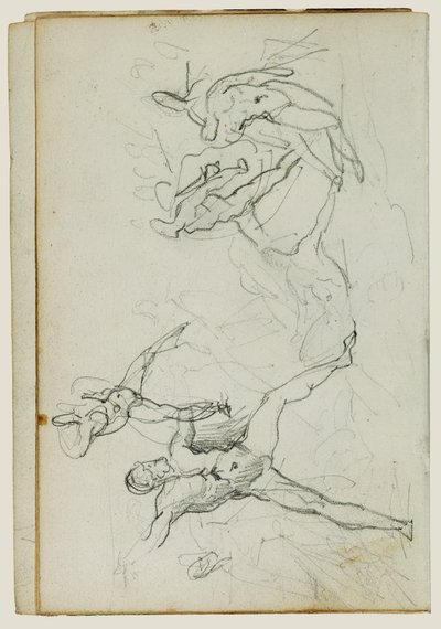 Studies of Nude Men in Combat by Theodore Gericault