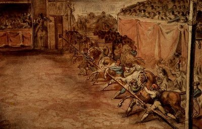 The race on the Corso by Theodore Gericault