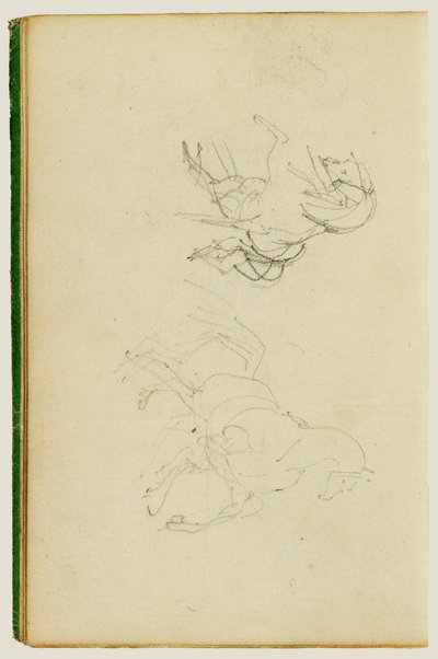 Two Studies of a Rearing Horse by Theodore Gericault