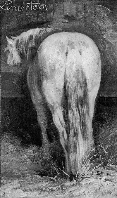 Uncertain, the Horse in the Stable by Theodore Gericault