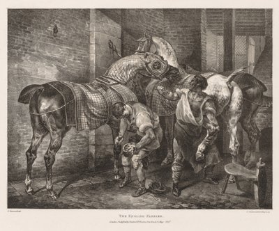 Various Subjects Drawn from Life and on Stone: The English Farrier by Theodore Gericault
