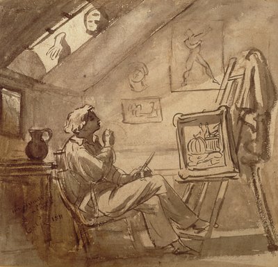 Young Painter in His Studio by Theodore Gericault