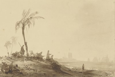 Bedouins Under a Palm Tree by Theodore Gudin