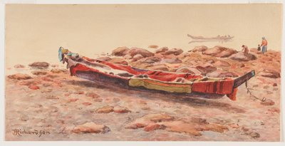 Northwest Canoe, probably 1884-86 or 1903-14 by Theodore J. Richardson