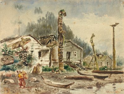 View of Wrangell, Alaska, in 1884 by Theodore J. Richardson