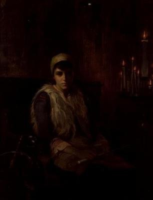 An Offertory Candle by Theodore Jacques Ralli