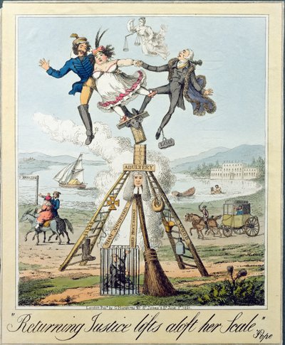 Returning Justice Lifts Aloft Her Scale by Theodore Lane