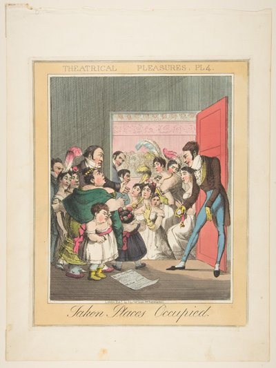 Theatrical Pleasures, Plate 4: Taken Places Occupied by Theodore Lane