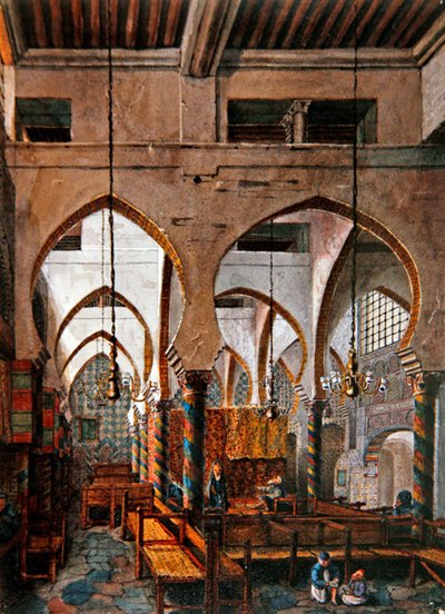 Interior of a Synagogue in Algiers by Theodore Leblanc