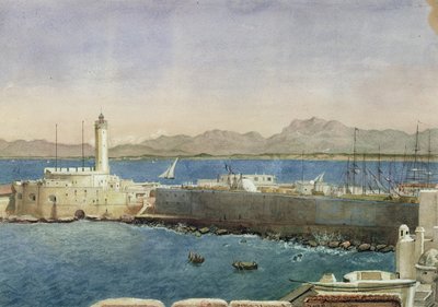 The Harbour and Jetty at Algiers by Theodore Leblanc
