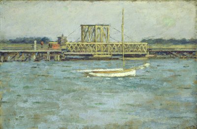 Drawbridge - Long Branch Railroad by Theodore Robinson