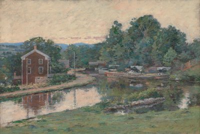 Evening at the Lock, Napanoch, New York, 1893 by Theodore Robinson