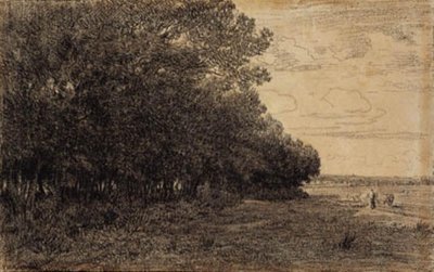A Small Group of Tall Trees by the Macherin Forest by Theodore Rousseau