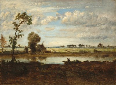 Landscape with Boatman, c. 1860 by Theodore Rousseau