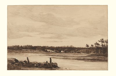 The Loing River at the Edge of the Forest of Fontainebleau by Theodore Rousseau