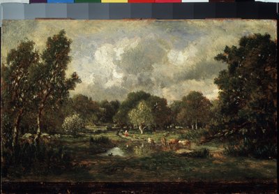 Cows at Watering Place by Theodore Rousseau