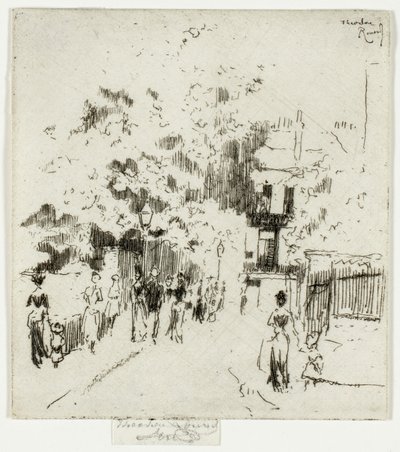 Bank Holiday, Corner of Beaufort Street, Chelsea by Theodore Roussel