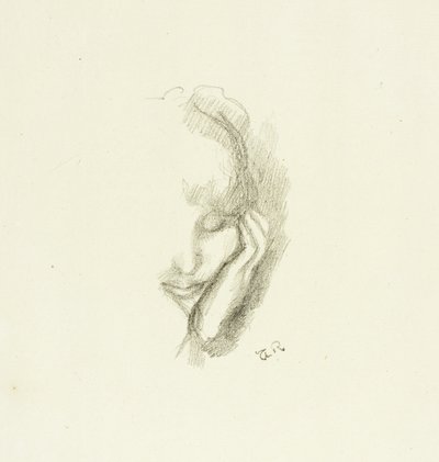 Head of a Woman Leaning on Her Hand by Theodore Roussel