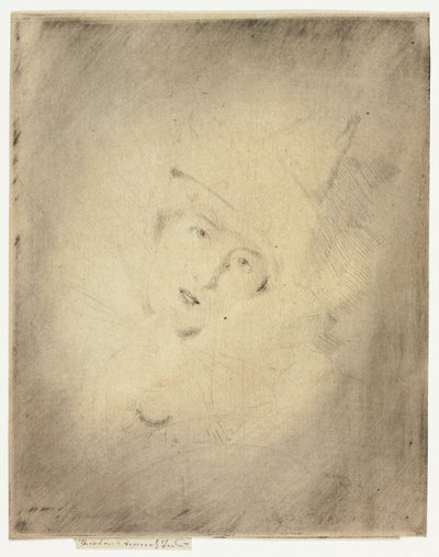 Pierrot, Portrait of the Lady A. C. by Theodore Roussel