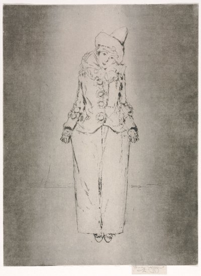 Pierrot en Pied, Portrait of Lady A. C. by Theodore Roussel